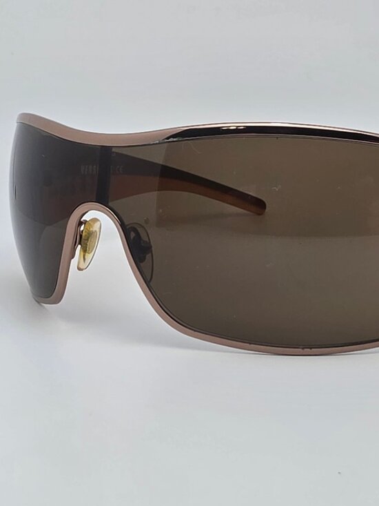 Versus by Versace Mod. 5035 1045/73 Bronze Frame Brown Lens Shield Sunglasses main image 15